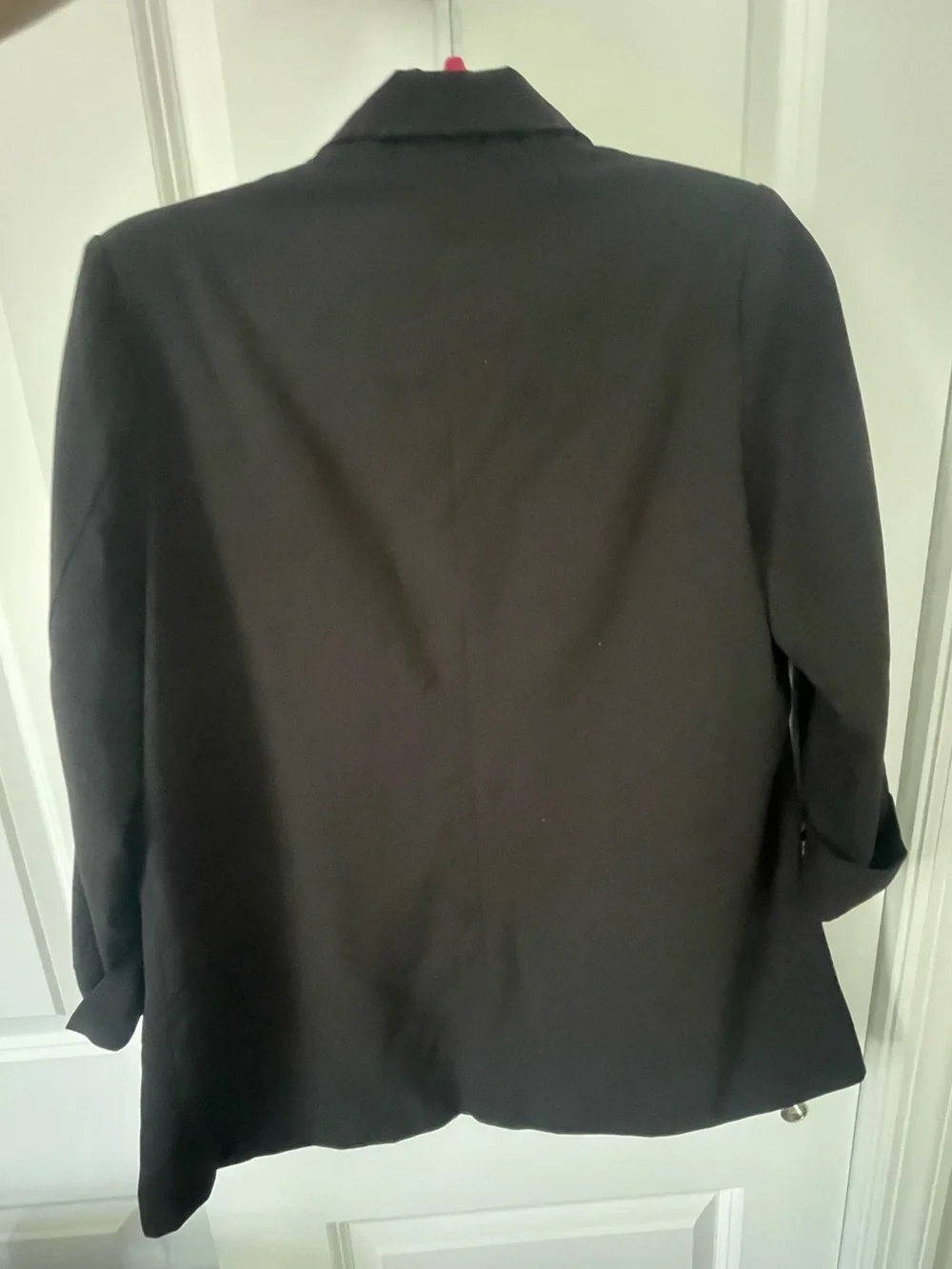 Very J Black Open-Front Relaxed Blazer